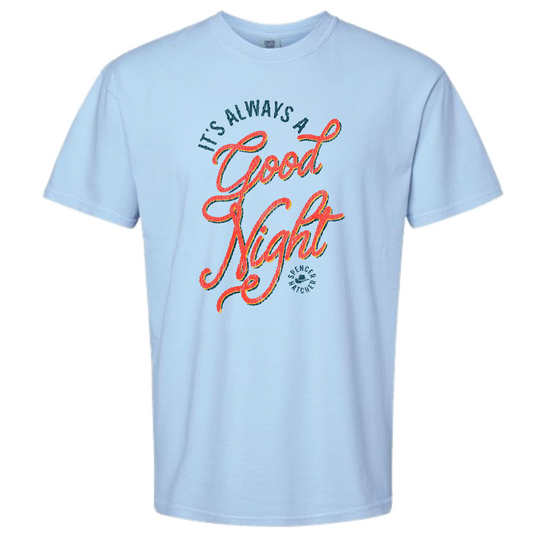 Always A Good Night Hydrangea Blue Tee